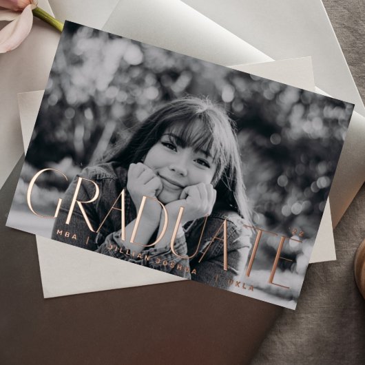 大学院バラホイル押し写真2023 箔招待状