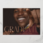 大学院バラホイル押し写真2023 箔招待状 (正面)