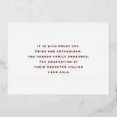 大学院バラホイル押し写真2023 箔招待状 (裏面)