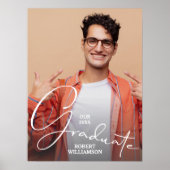 大学院パーソナライズされたのスクリプト写真 ポスター (正面)