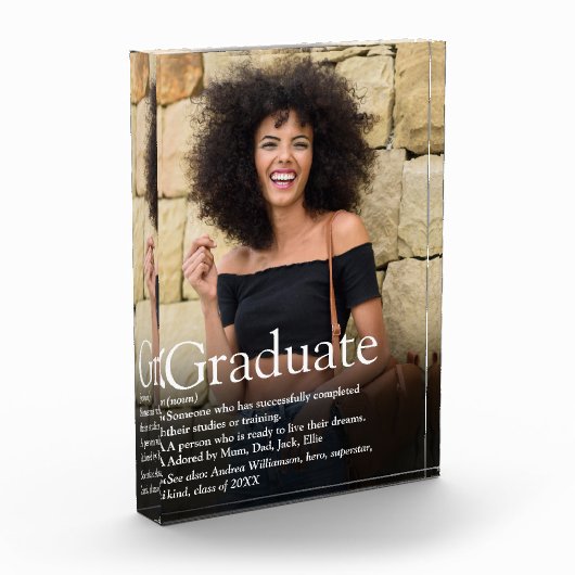 大学院パーソナライズされた写真定義引用文 フォトブロック (左)