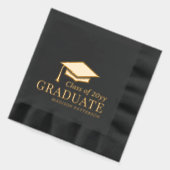 大学院パーソナライズされた名授与 箔ナプキン (左)
