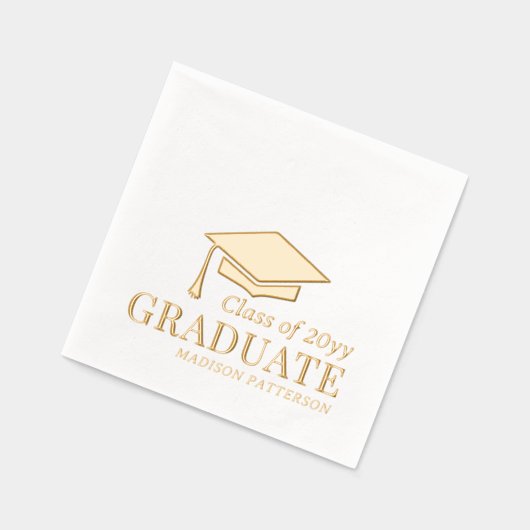 大学院パーソナライズされた名授与 箔ナプキン (左)