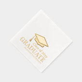 大学院パーソナライズされた名授与 箔ナプキン (右)