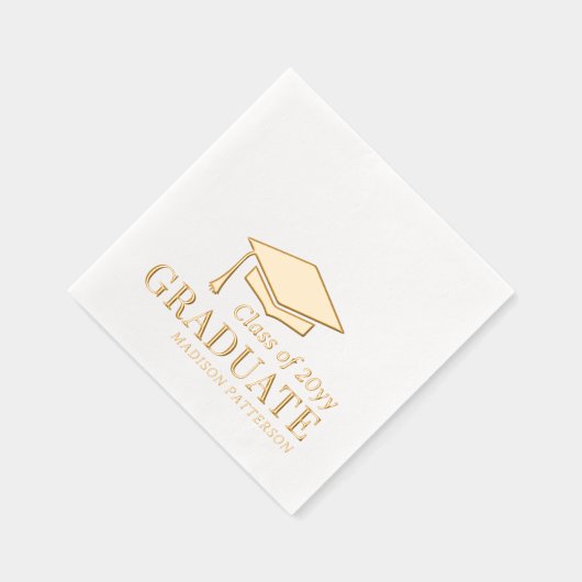 大学院パーソナライズされた名授与 箔ナプキン (右)