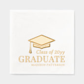 大学院パーソナライズされた名授与 箔ナプキン (正面)