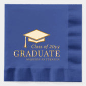 大学院パーソナライズされた名授与 箔ナプキン (正面)