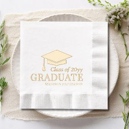 大学院パーソナライズされた名授与 箔ナプキン