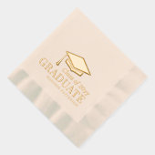 大学院パーソナライズされた名授与 箔ナプキン (右)