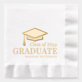 大学院パーソナライズされた名授与 箔ナプキン (正面)