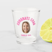 大学院パーティーカスタム文字写真卒業 ショットグラス (正面)