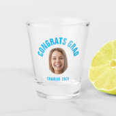 大学院パーティーカスタム文字写真卒業 ショットグラス (正面)
