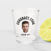 大学院パーティーカスタム文字写真卒業 ショットグラス (正面)