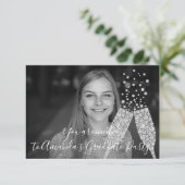 大学院パーティーシャンパイニュGlass Bubblesフォトグレー 招待状 (スタンド正面)