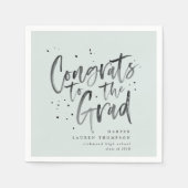 大学院パーティーナプキンへのおめでとう スタンダードカクテルナプキン (正面)