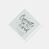 大学院パーティーナプキンへのおめでとう スタンダードカクテルナプキン (角)