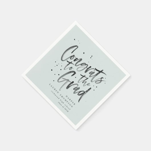 大学院パーティーナプキンへのおめでとう スタンダードカクテルナプキン (角)