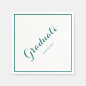 大学院パーティーモダングリーン スタンダードカクテルナプキン (正面)