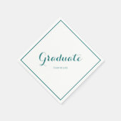 大学院パーティーモダングリーン スタンダードカクテルナプキン (角)