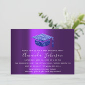 大学院パーティー生紫青の大学院キャップ 招待状 (スタンド正面)