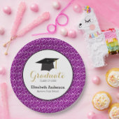 大学院パープル・金ゴールド卒業会 ペーパープレート (パーティー)