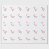 大学院ピンクグリッター卒業キャップ追加ネームclas ラッピングペーパー (フラット)