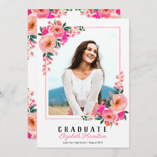 大学院ピンクフローラ枠卒業パーティーの写真 招待状