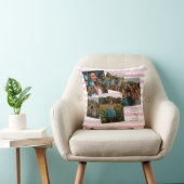 大学院ピンク&ホワイトストライプズモノグラムスローピル クッション (椅子)