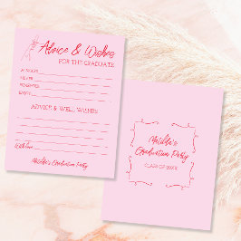 大学院ピンク&レッドカードのアドバイスと願い 案内状