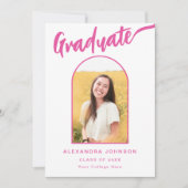 大学院フォトアーチピンクのスクリプト 案内状 (正面)