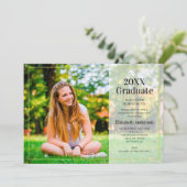 大学院フォトオーバーレイ文字卒業パーティー 招待状 (スタンド正面)