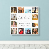 大学院フォトコラージュ白黒卒業 キャンバスプリント (インサイチュ (ウッドフロア))