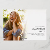 大学院フォトコラージュ金箔テンプレート 箔招待状 (裏面)