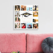 大学院フォトコラージュ黒と金ゴールド卒業 キャンバスプリント (インサイチュ (リビング))