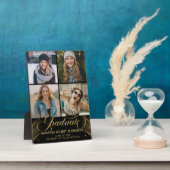 大学院フォトコラージュ黒金ゴールド卒業 フォトプラーク (側面)