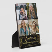 大学院フォトコラージュ黒金ゴールド卒業 フォトプラーク (側面)