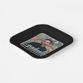 大学院フォトスはっきりしたクリプト卒業パーティブラック ペーパープレート (傾斜あり)