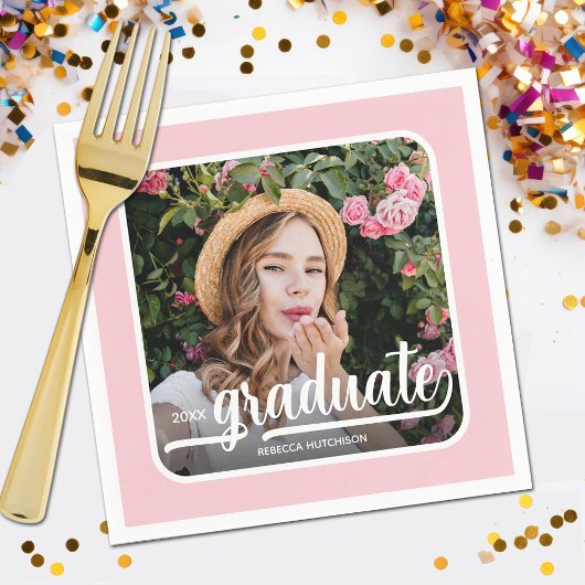 大学院フォトスクリプはっきりしたトピンク スタンダードカクテルナプキン