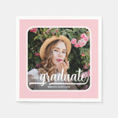 大学院フォトスクリプはっきりしたトピンク スタンダードカクテルナプキン (正面)