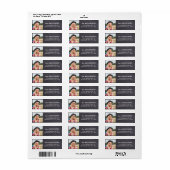 大学院フォトブラックシャルボード差出人住所 ラベル (フルシート)