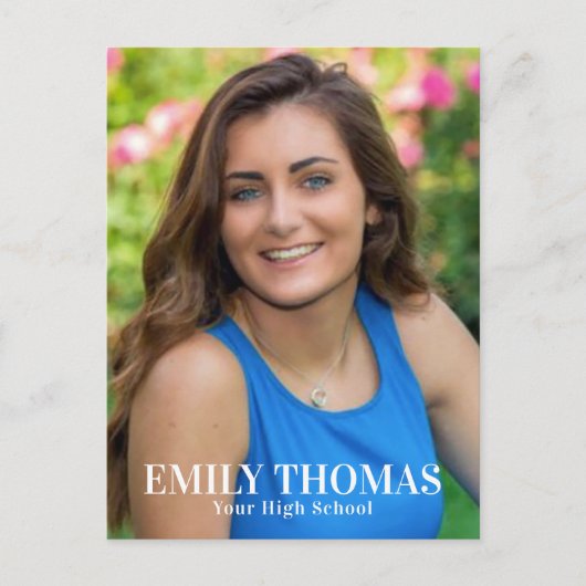 大学院フォトミニマルシンプルリストのスクリプトグリーン ポストカード (正面)