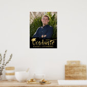 大学院フォト金ゴールドブラシタイポグラフィ ポスター (キッチン)