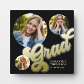 大学院ブラックと金ゴールドフォトパーティーデコール フォトプラーク (正面)