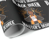 大学院ブラッククイーン卒業マスター学位 ラッピングペーパー (ロールコーナー)