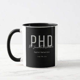 大学院ブラックネーム学位PhDマグカップ マグカップ