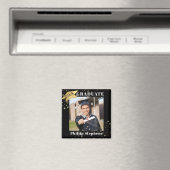 大学院ブラック金ゴールドキャップ写真あなたの色を星 マグネット (インサイチュ (食洗機))