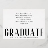 大学院プレス金箔モダン発表24 箔招待状 (裏面)