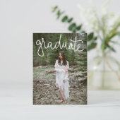 大学院ホワイトタイポグラフィ | 写真の日付を保存 案内ポストカード (スタンド正面)