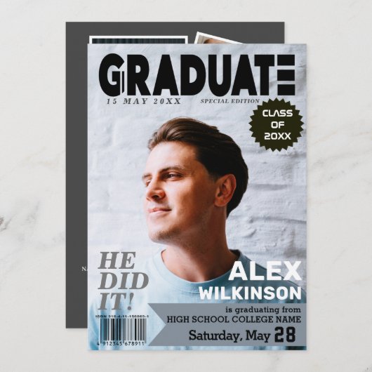 大学院マガジンカバースタイルシック5フォトコラージュ 案内状 (正面/裏面)