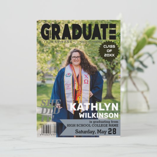 大学院マガジンカバースタイルモダン5枚の写真 案内状 (スタンド正面)